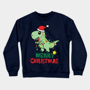 Merry Christmas Dinosaur Design Crewneck Sweatshirt